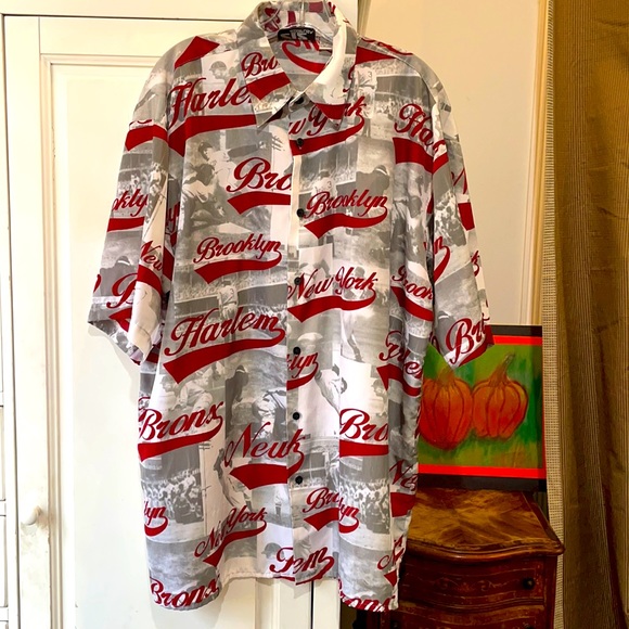212 Collection Other - New York baseball collared button down shirt